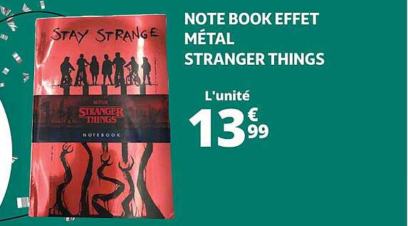 note book effet métal stranger things