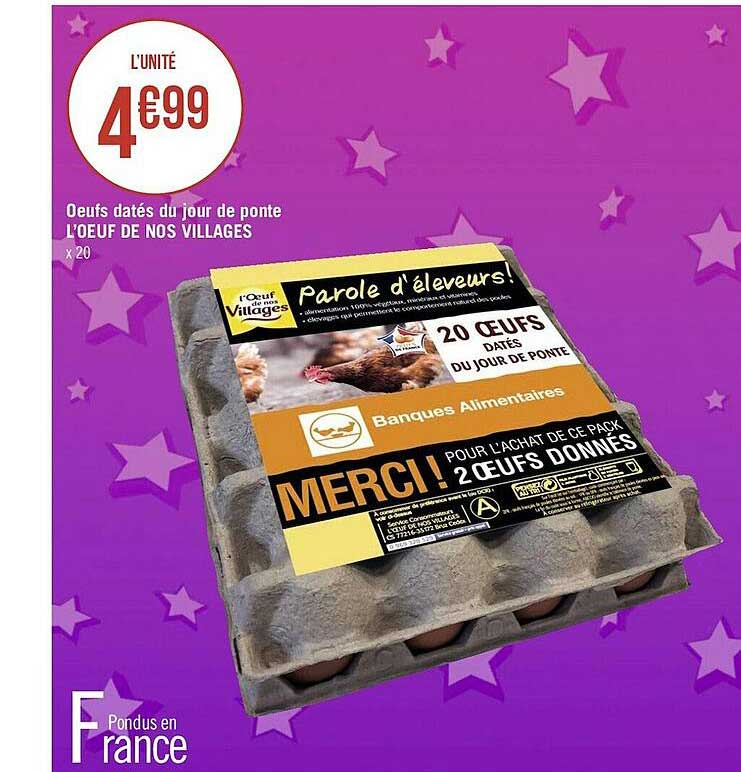 oeufs datés du jour de ponte l'œuf de nos villages