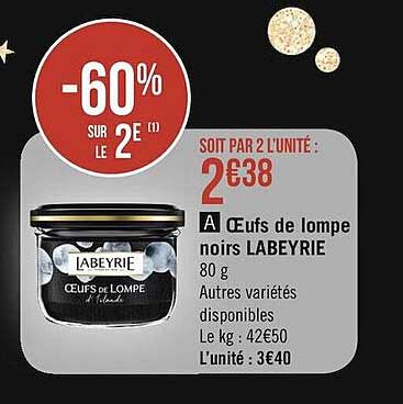 oeufs de lompe noirs labeyrie