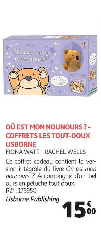 où est mon nounours ? - coffrets les tout-doux usborne