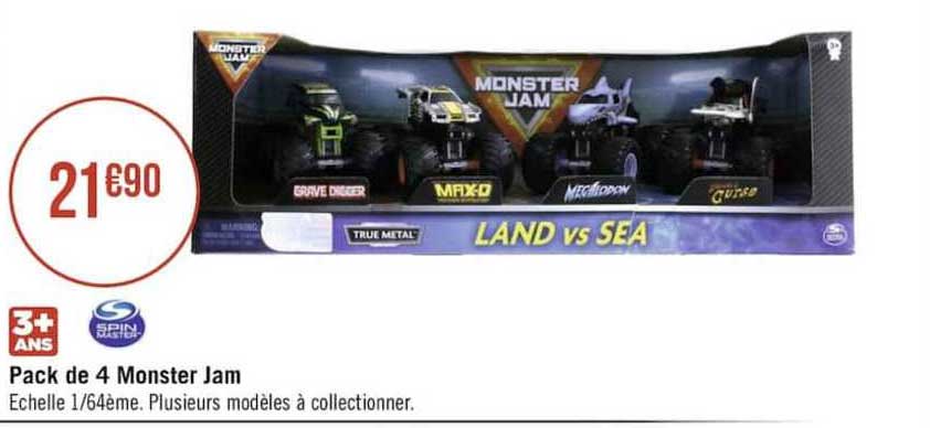 pack de 4 monster jam