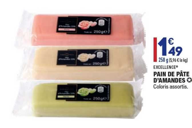 pain de pâte d'amandes excellence