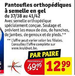 pantoufles orthopédiques à semelle en gel