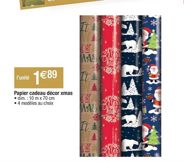 papier cadeau décor xmas