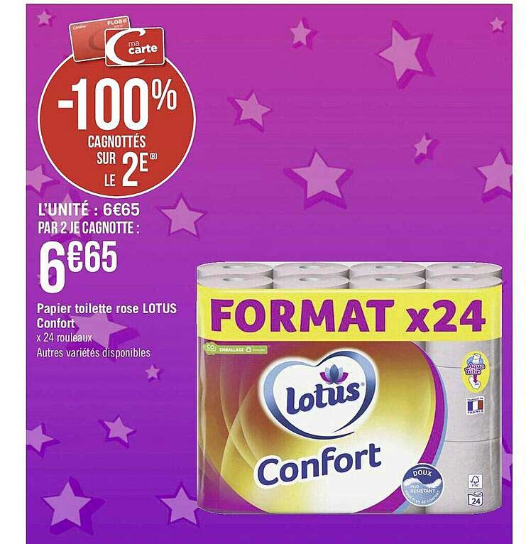 Papier Toilette Rose Lotus Confort