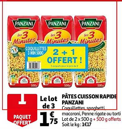 Pâtes Cuisson Rapide Panzani