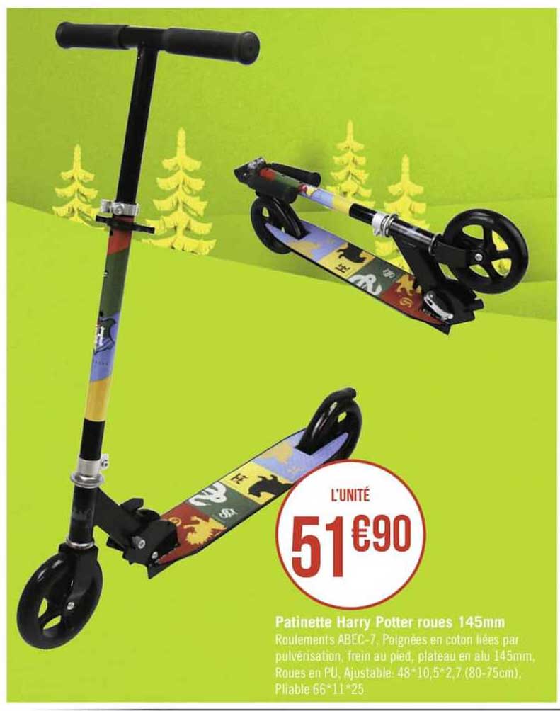 patinette harry potter roues 145 mm