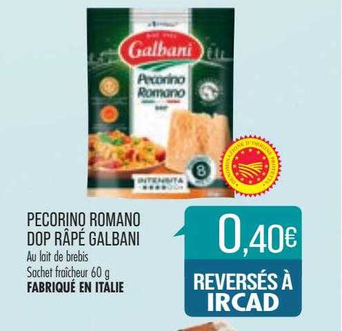 pecorino romano dop râpé galbani