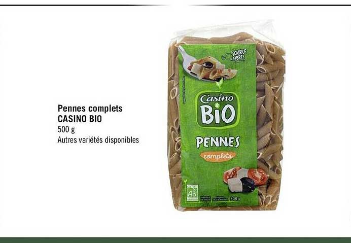 penne complets casino bio