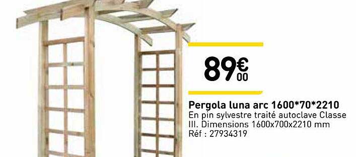 Pergola Luna Arc 1600 X 70 X 2210