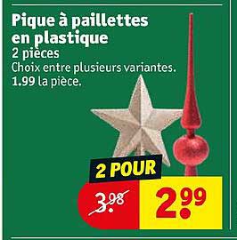 Pique à Paillettes En Plastique