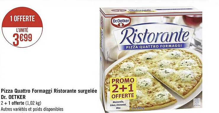 pizza quattro formaggi ristorante surgelée dr. oetker