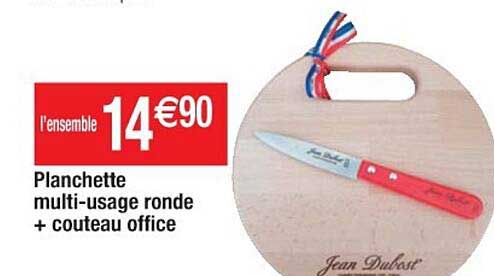 planchette multi-usage ronde + couteau office