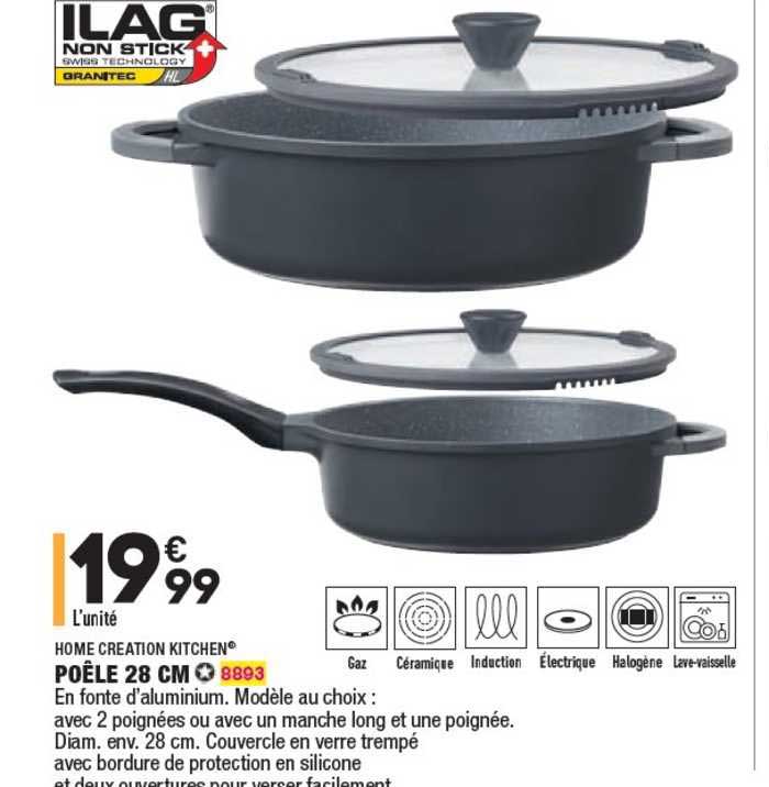 Poêle 28 Cm Home Creation Kitchen