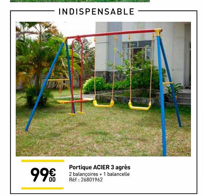 portique acier 3 agrès