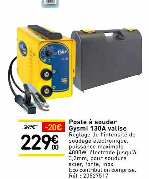 poste à souder gysmi 130a valise