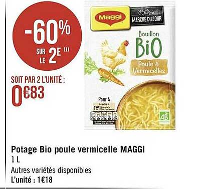 potager bio poule vermicelle maggi