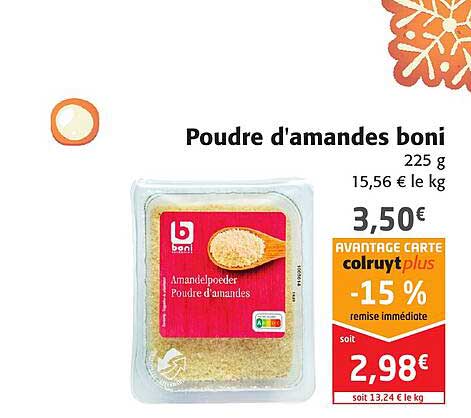poudre d'amandes boni