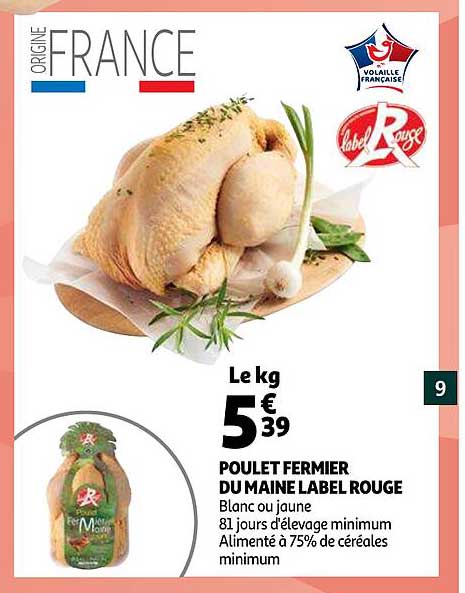 Poulet Fermier Du Maine Label Rouge
