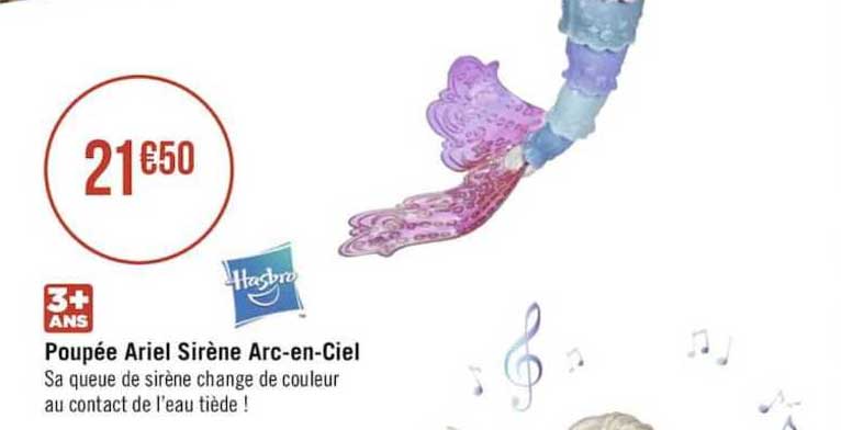 poupée ariel sirène arc-en-ciel