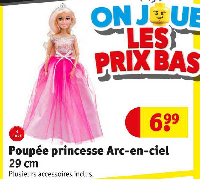 poupée princesse arc-en-ciel 29 cm