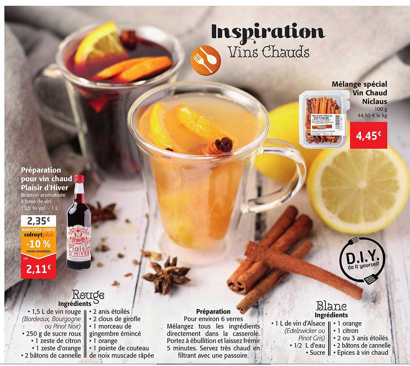 préparation pour vin chaud plaisir d'hiver