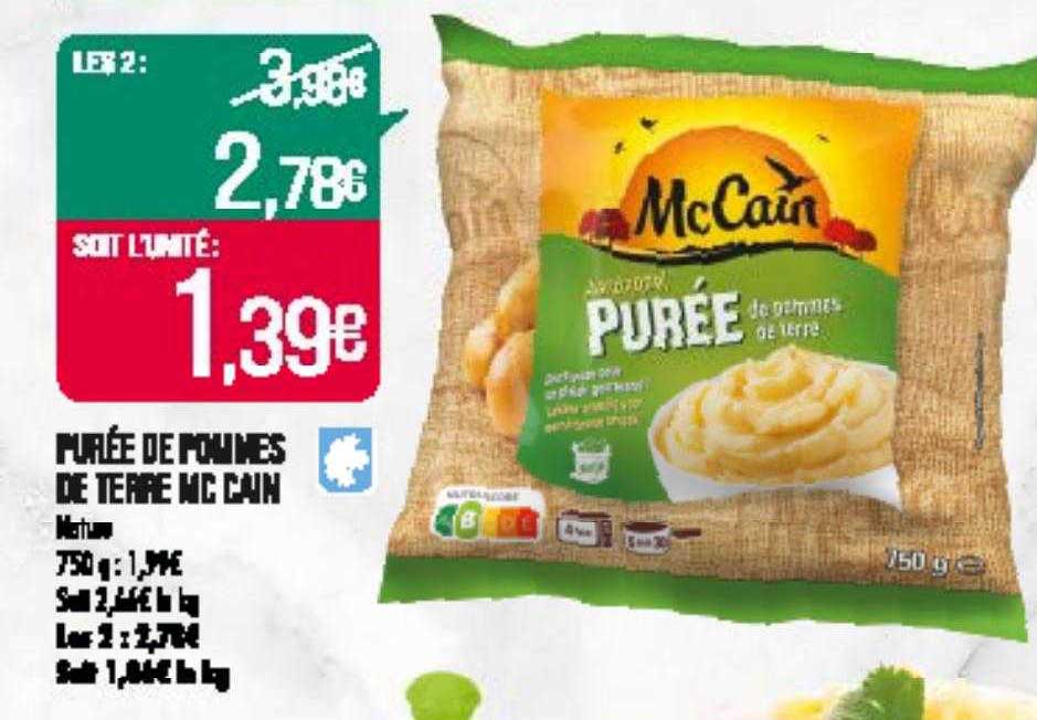 purée de pommes de terre mc cain