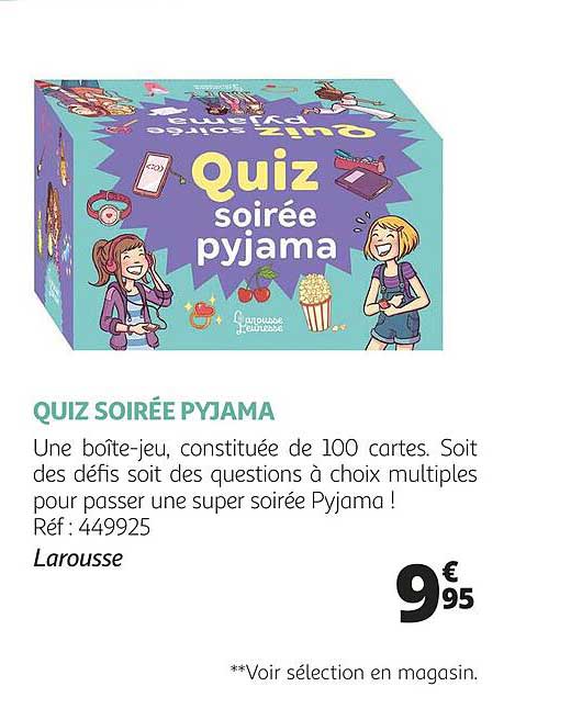 quiz soirée pyjama