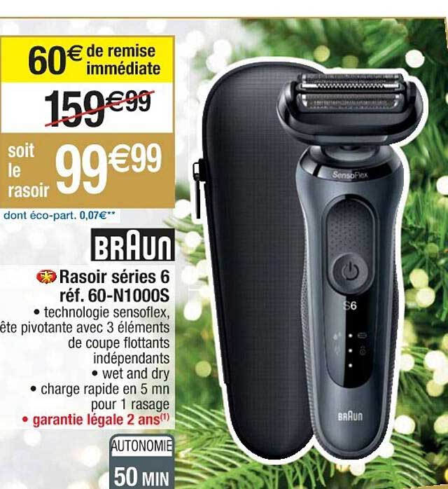 rasoir séries 6 braun réf. 60-n1000s