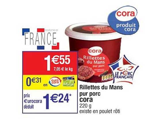 Rillettes Du Mans Pur Porc Cora