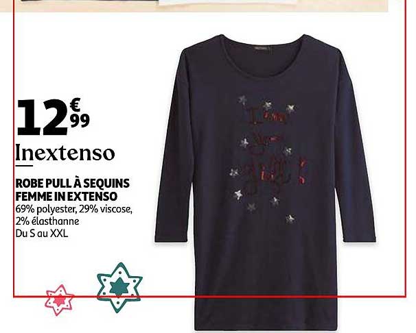 robe pull à sequin femme in extenso