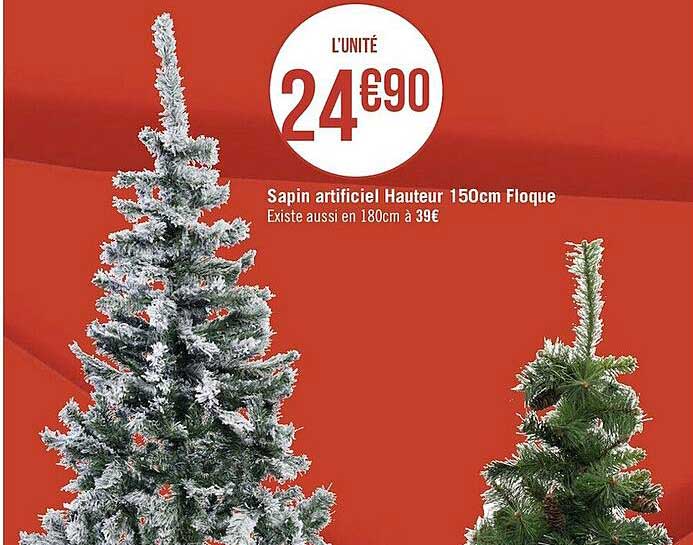 sapin artificiel hauteur 150 cm floque