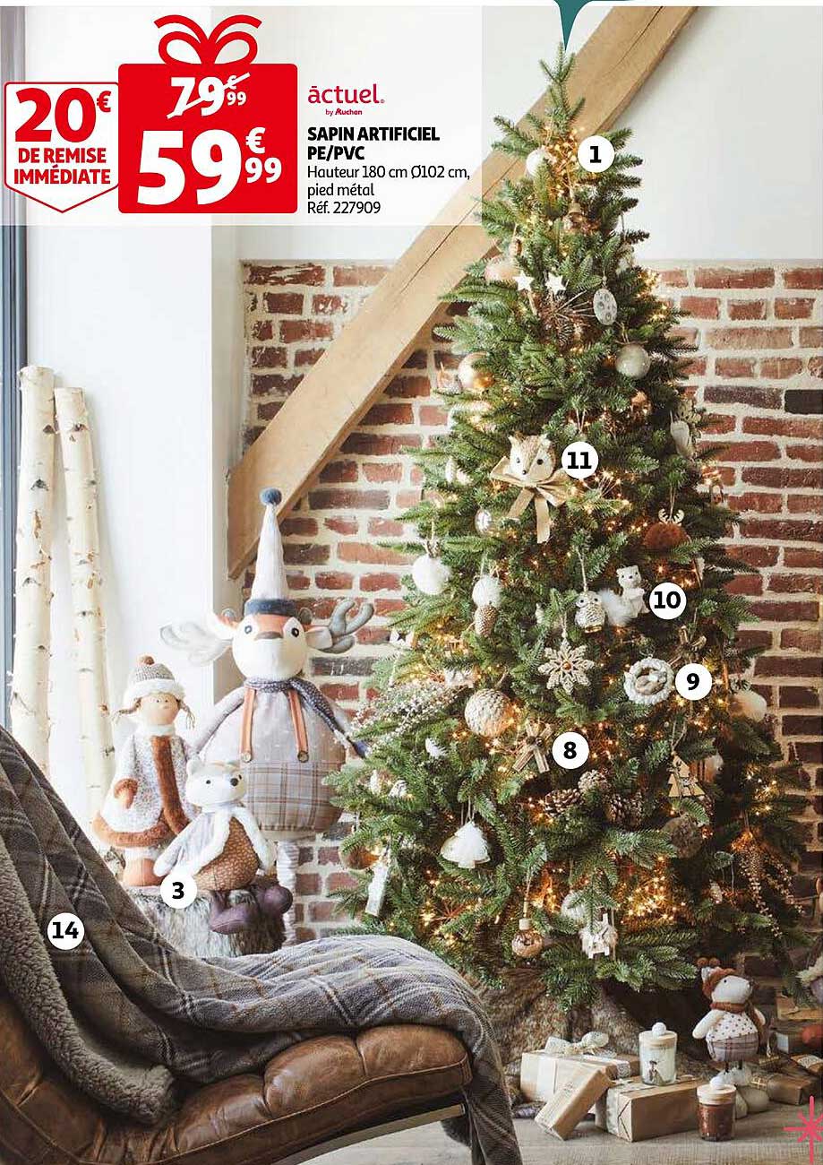 sapin artificiel pe-pvc