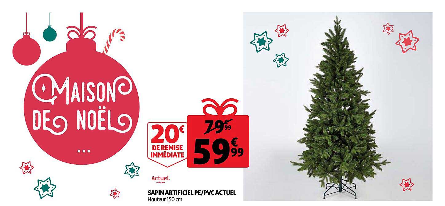 sapin artificiel pe-pvc actuel