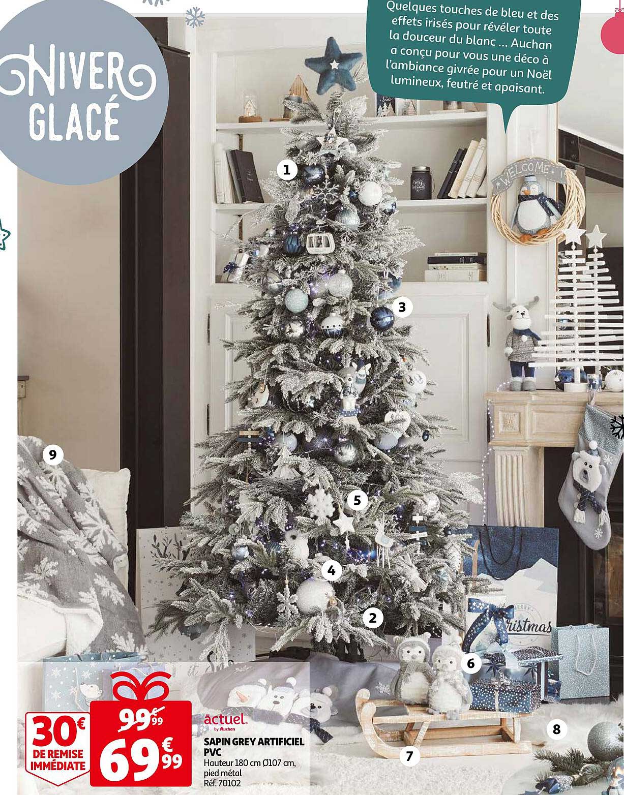 sapin grey artificiel pvc