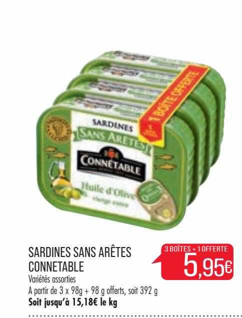 sardines sans arêtes connétable