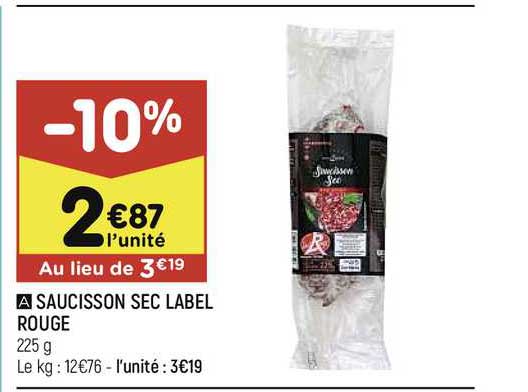 Saucisson Sec Label Rouge