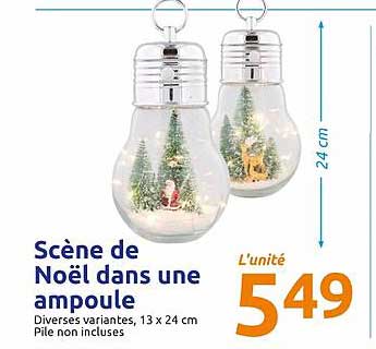 Scène De Noël Dans Une Ampoule
