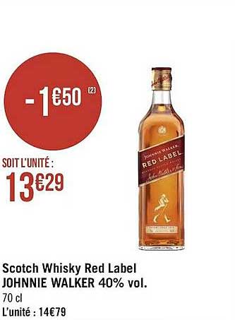 scotch whisky red label johnnie walker 40% vol.