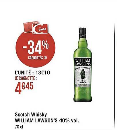 scotch whisky william lawson's 40% vol.