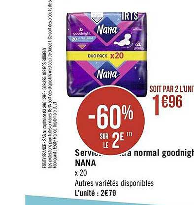 serviette ultra normal goodnight nana