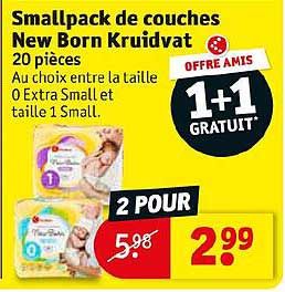 smallpack de couches new born kruidvat