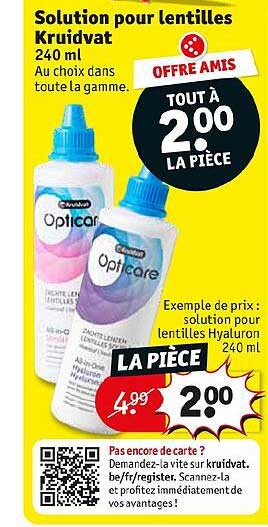 solution poru lentilles kruidvat