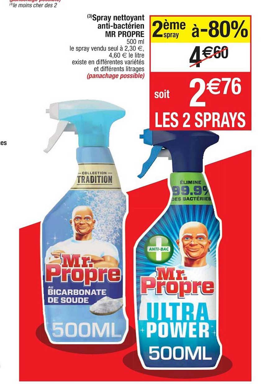 spray nettoyant antibactérien mr propre