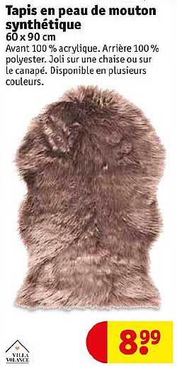 tapis en peau de mouton synthétique