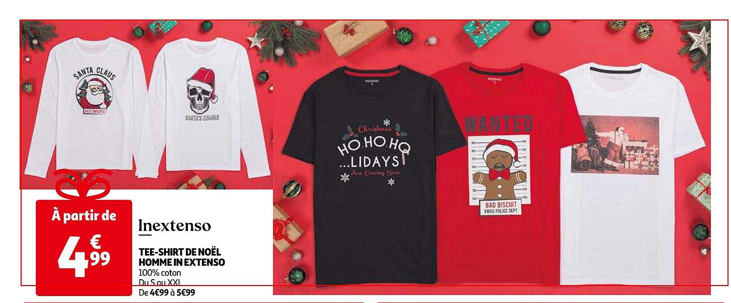 tee-shirt de noël homme in extenso