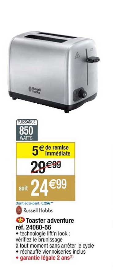toaster adventure russell hobbs réf. 24080-56