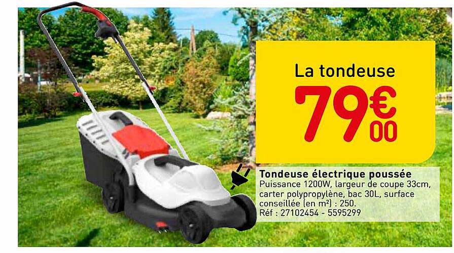 tondeuse électrique poussée