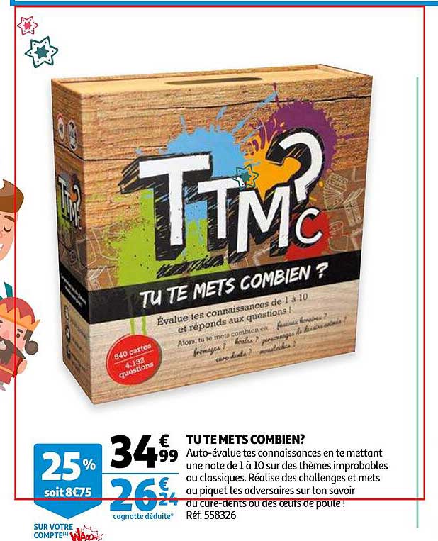 tu te mets combien ?