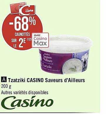tzatziki casino saveurs d'ailleurs